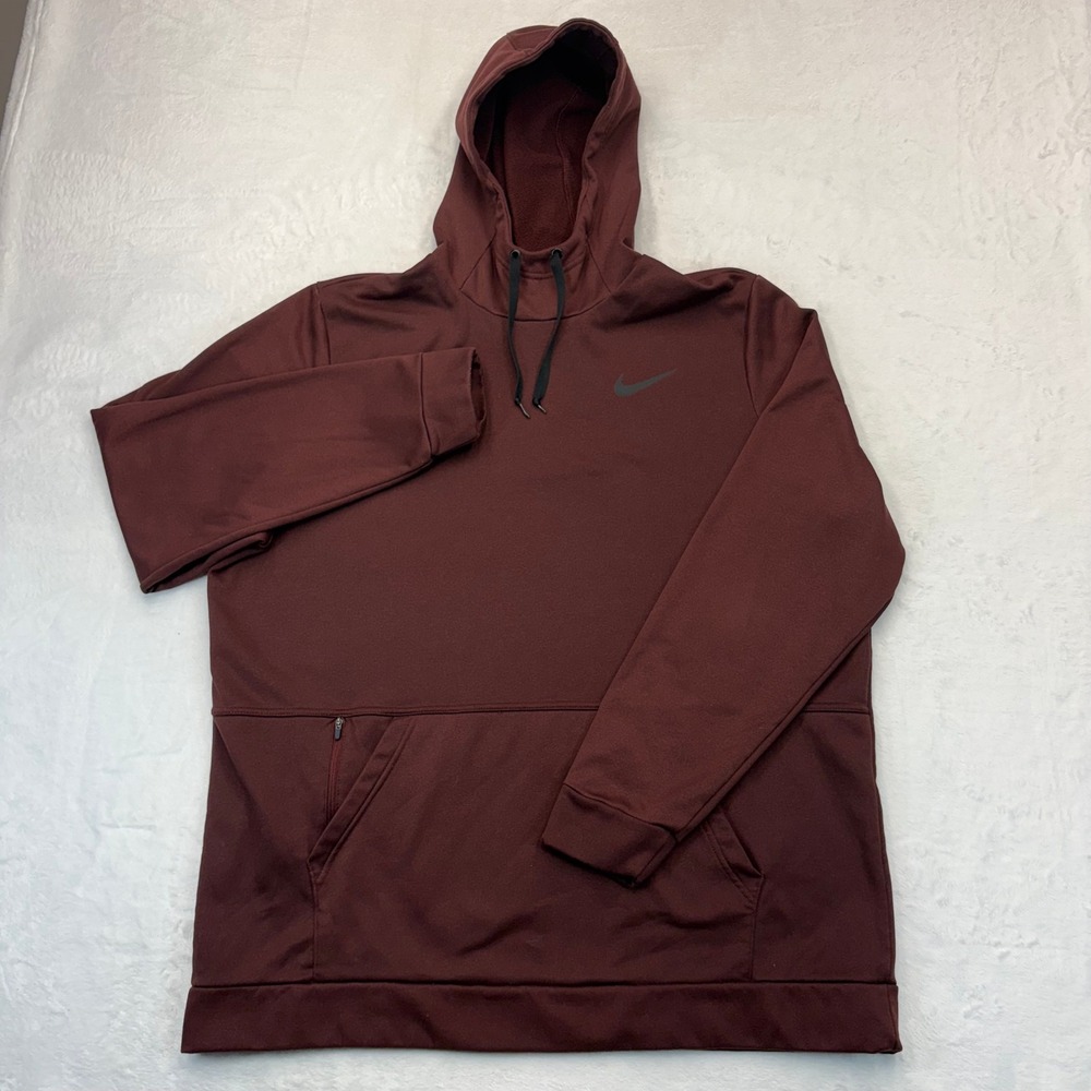 Nike Dri-FIT Mens 2XLT Tall Burgundy Maroon Fleece Hoodie CU6214-624